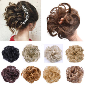 Elastic Messy Hair Bun Synthetic Heat Resistant Natural Looking False Hairpiece Women's Cute Ponytail Chignon