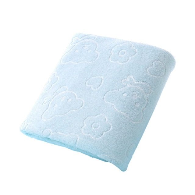 Bear Print  Bath Towels 70*140cm Beach Towel Microfiber Fabric Rectangle Bathroom Towels Washable Decor