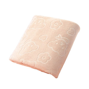 Bear Print  Bath Towels 70*140cm Beach Towel Microfiber Fabric Rectangle Bathroom Towels Washable Decor
