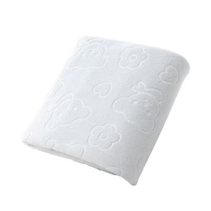 Bear Print  Bath Towels 70*140cm Beach Towel Microfiber Fabric Rectangle Bathroom Towels Washable Decor