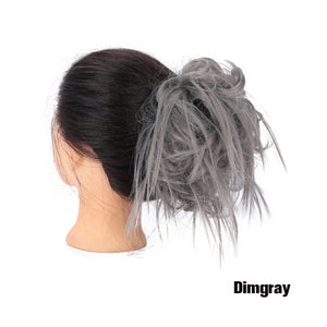 MANWEIScrunchy Hair Bun Synthetic Hair Extension Hairpieces For Women Messy Bun Chignon Elastic Hair Band Donut Wrap Ponytail