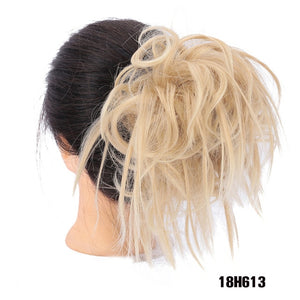 MANWEIScrunchy Hair Bun Synthetic Hair Extension Hairpieces For Women Messy Bun Chignon Elastic Hair Band Donut Wrap Ponytail