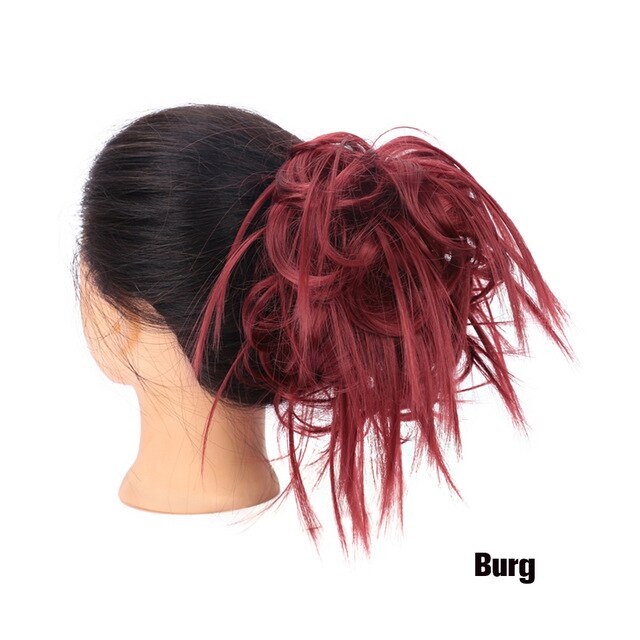 MANWEIScrunchy Hair Bun Synthetic Hair Extension Hairpieces For Women Messy Bun Chignon Elastic Hair Band Donut Wrap Ponytail