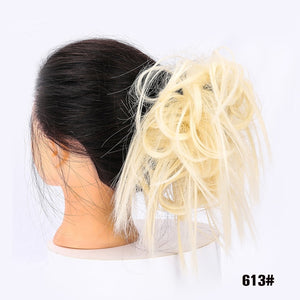MANWEIScrunchy Hair Bun Synthetic Hair Extension Hairpieces For Women Messy Bun Chignon Elastic Hair Band Donut Wrap Ponytail