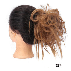 MANWEIScrunchy Hair Bun Synthetic Hair Extension Hairpieces For Women Messy Bun Chignon Elastic Hair Band Donut Wrap Ponytail