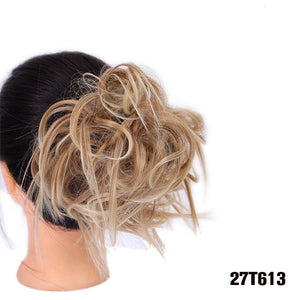 MANWEIScrunchy Hair Bun Synthetic Hair Extension Hairpieces For Women Messy Bun Chignon Elastic Hair Band Donut Wrap Ponytail