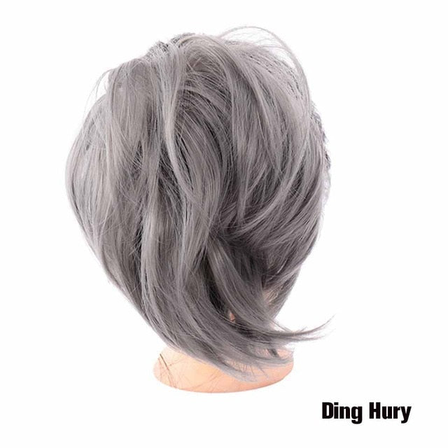 MANWEIScrunchy Hair Bun Synthetic Hair Extension Hairpieces For Women Messy Bun Chignon Elastic Hair Band Donut Wrap Ponytail