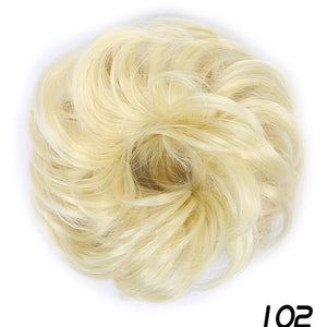 MANWEIScrunchy Hair Bun Synthetic Hair Extension Hairpieces For Women Messy Bun Chignon Elastic Hair Band Donut Wrap Ponytail