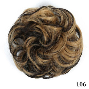 MANWEIScrunchy Hair Bun Synthetic Hair Extension Hairpieces For Women Messy Bun Chignon Elastic Hair Band Donut Wrap Ponytail