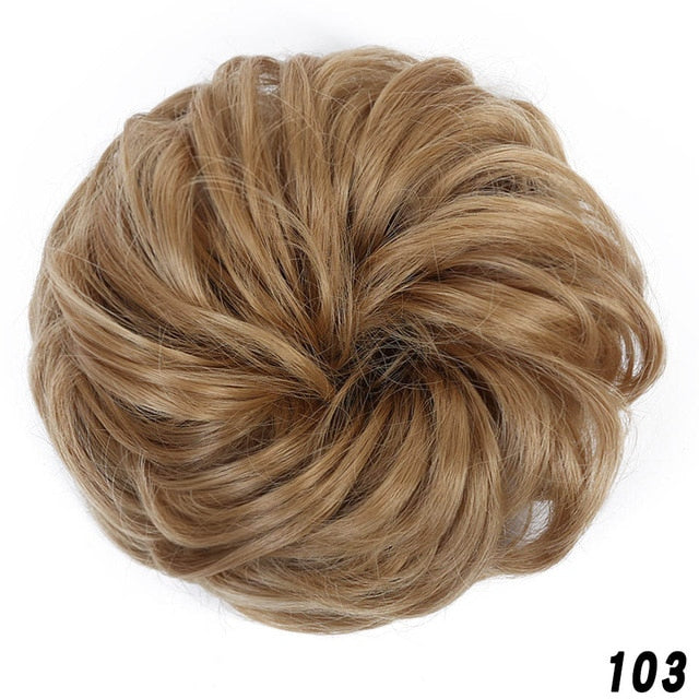 MANWEIScrunchy Hair Bun Synthetic Hair Extension Hairpieces For Women Messy Bun Chignon Elastic Hair Band Donut Wrap Ponytail