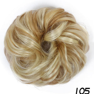 MANWEIScrunchy Hair Bun Synthetic Hair Extension Hairpieces For Women Messy Bun Chignon Elastic Hair Band Donut Wrap Ponytail
