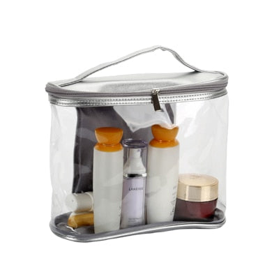Travel Cosmetic Bag PVC Women Transparent Makeup Bag Large Capacity Beauty Case Make Up Organizer Storage Bath Toiletry Wash Bag