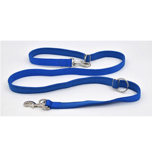 7 In 1 Multi-Function Adjustable Dog Leash Nylon Neoprene Pull Belt Walking Double Lead 2 Dogs A Hands Free Leash A Tether