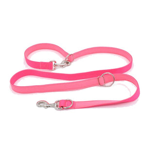 7 In 1 Multi-Function Adjustable Dog Leash Nylon Neoprene Pull Belt Walking Double Lead 2 Dogs A Hands Free Leash A Tether