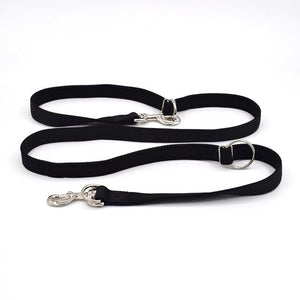 7 In 1 Multi-Function Adjustable Dog Leash Nylon Neoprene Pull Belt Walking Double Lead 2 Dogs A Hands Free Leash A Tether