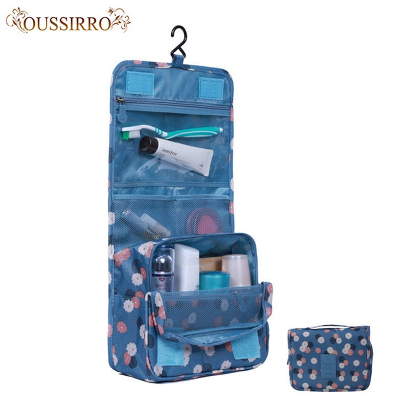 Women fashion Travel Nylon water-proof cosmetics bags beauty makeup bags bathroom organizer of portable bath hook washing up bag