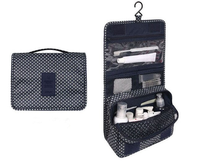 Women fashion Travel Nylon water-proof cosmetics bags beauty makeup bags bathroom organizer of portable bath hook washing up bag